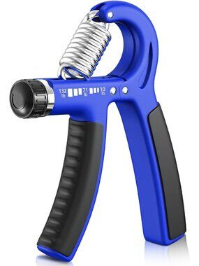 Adjustable Blue Hand Grip Strengthener 10-132 lbs Forearm Exerciser